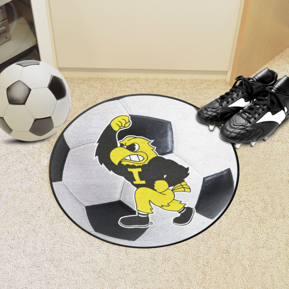 Iowa Hawkeyes SOCCER BALL Mat - 2nd Logo