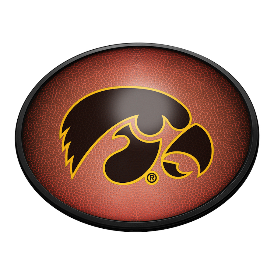 Iowa Hawkeyes PIGSKIN Slimline LED Wall Sign ~ OVAL