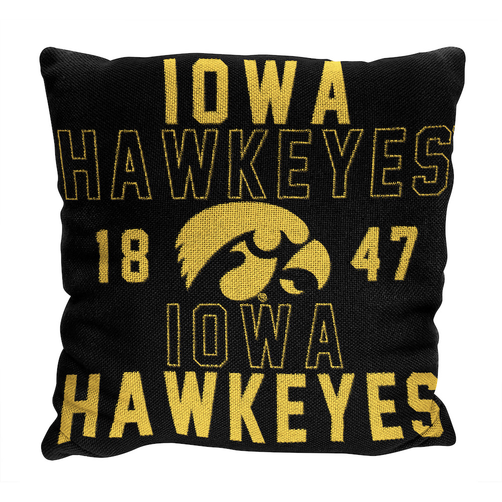 Iowa Hawkeyes Stacked 20 x 20 Woven Pillow