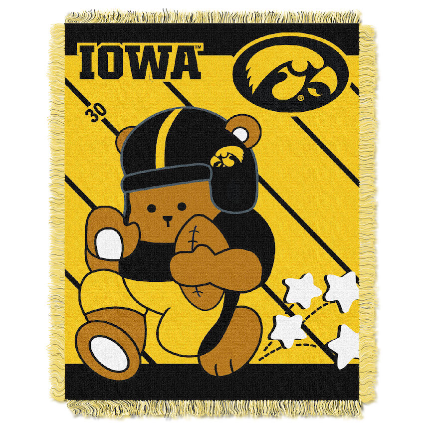 Iowa Hawkeyes Woven Baby Blanket 36 x 48