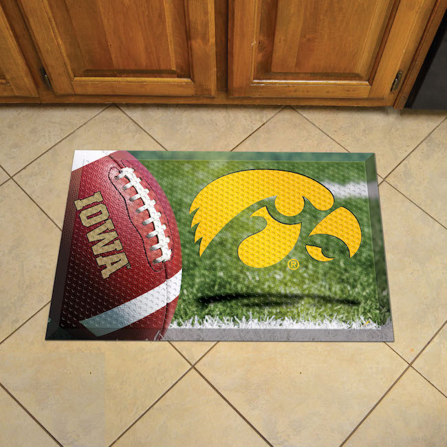 Iowa Hawkeyes Ball Style SCRAPER Door Mat