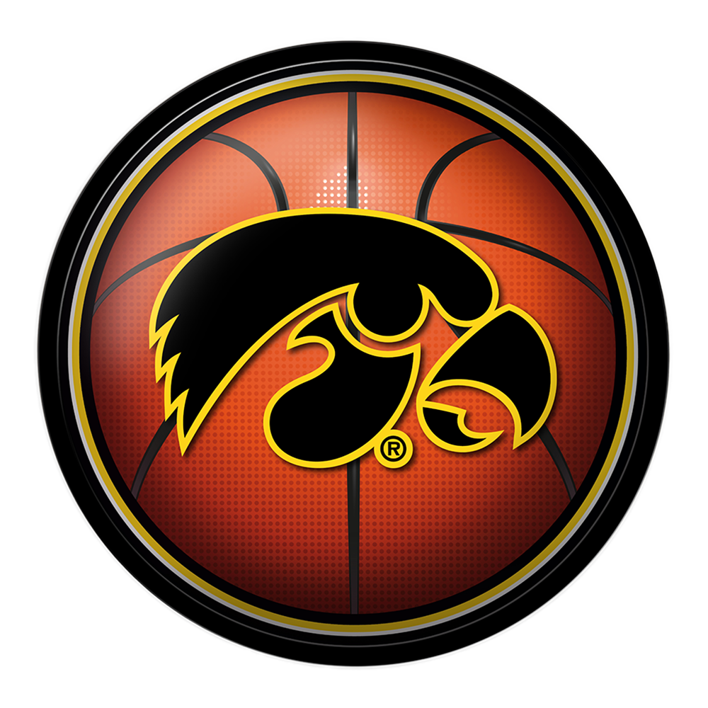 Iowa Hawkeyes Modern Disc BASKETBALL Wall Sign