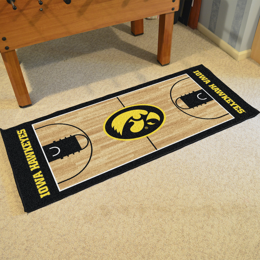 Iowa Hawkeyes 30 x 72 Basketball Court Carpet Runner