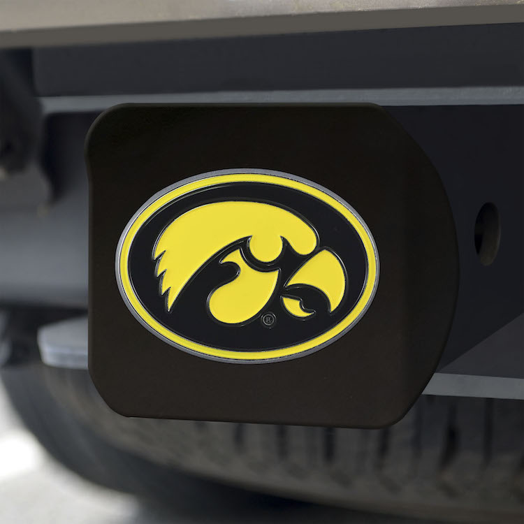 Iowa Hawkeyes Black and Color Trailer Hitch Cover