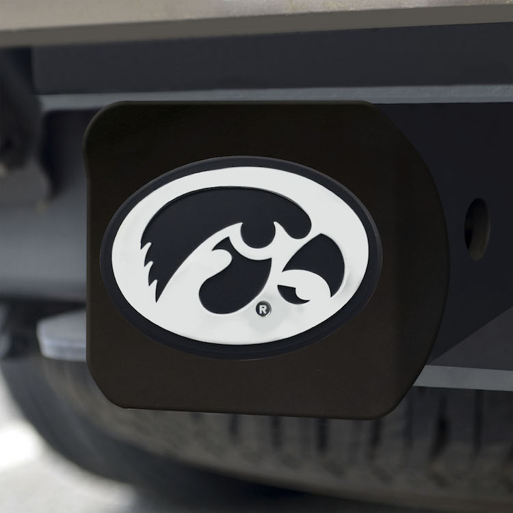 Iowa Hawkeyes BLACK Trailer Hitch Cover