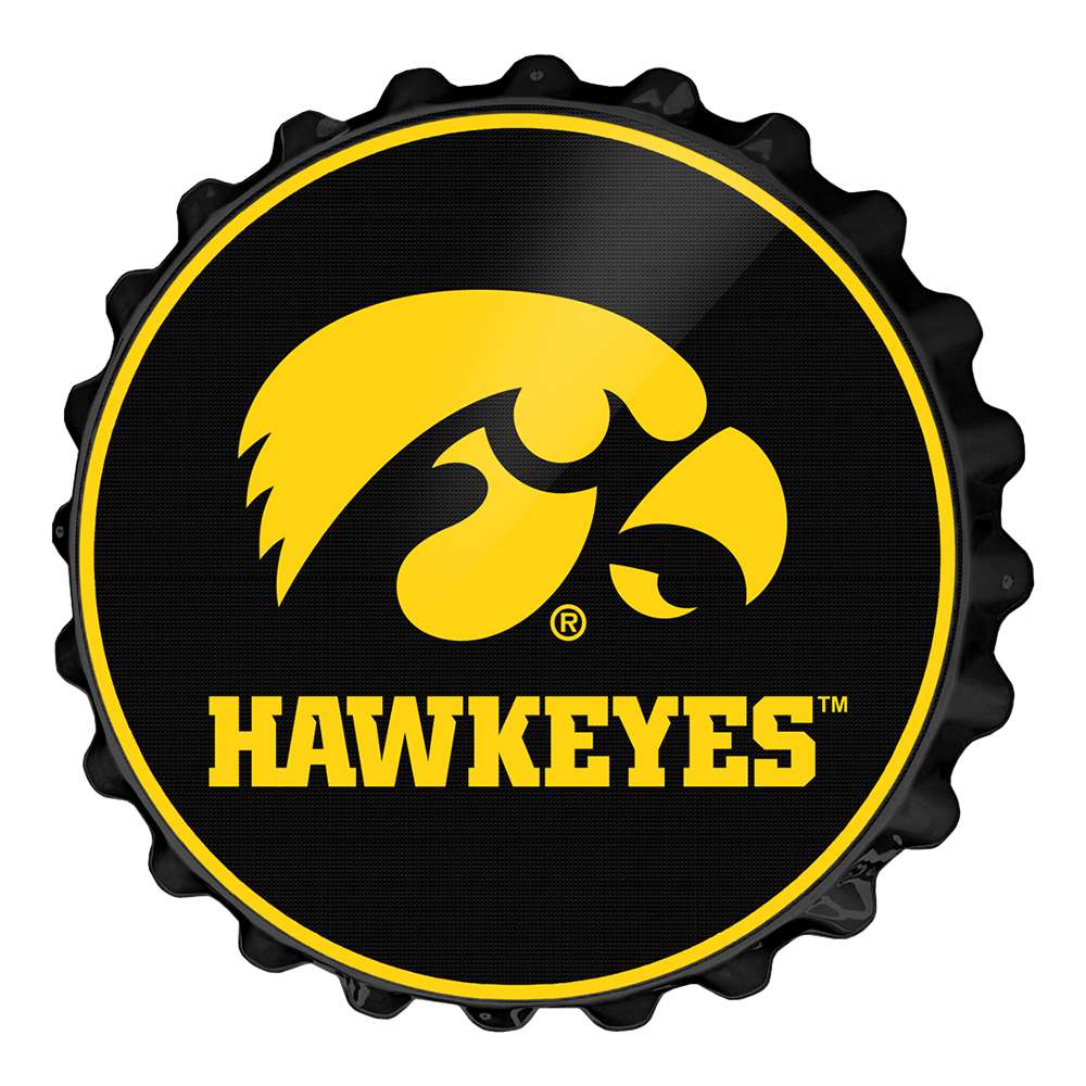 Iowa Hawkeyes Bottle Cap Wall Sign