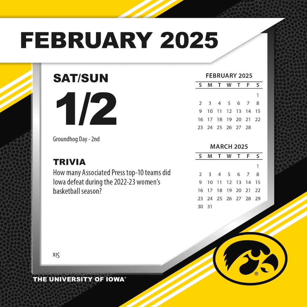 Iowa Hawkeyes 2025 NCAA Page-A-Day Box Calendar