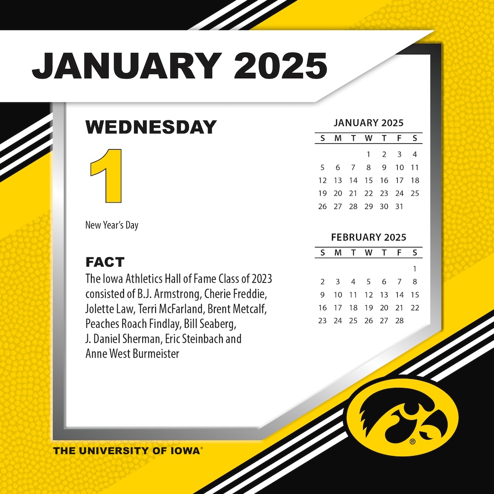 Iowa Hawkeyes 2025 NCAA Page-A-Day Box Calendar