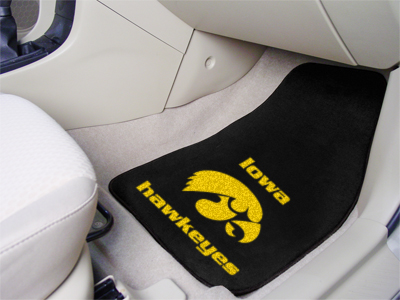 Iowa Hawkeyes Car Floor Mats 18 x 27 Carpeted-Pair