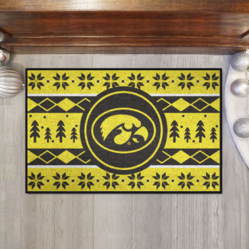 Iowa Hawkeyes HOLIDAY SWEATER 20 x 30 STARTER Floor Mat