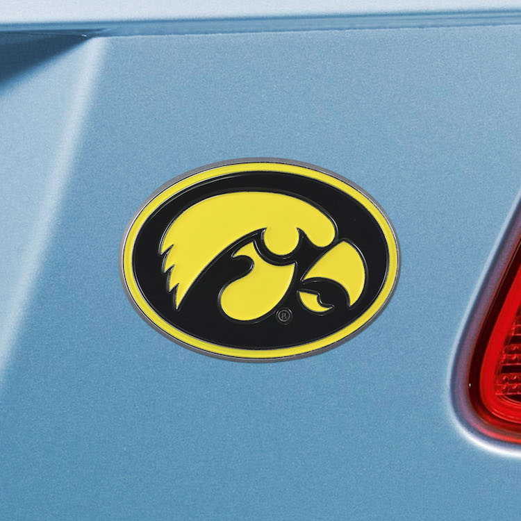 Iowa Hawkeyes Color Metal Auto Emblem