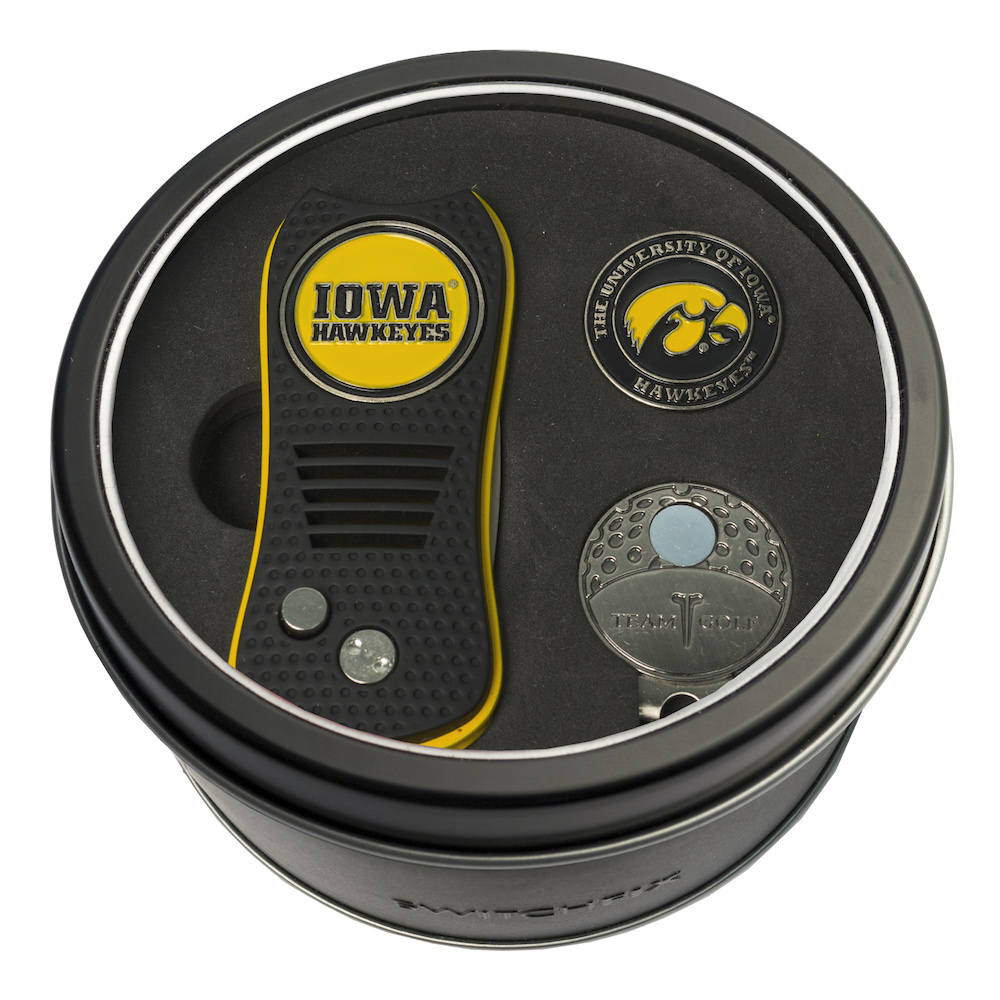 Iowa Hawkeyes Switchblade Divot Tool Cap Clip and Ball Marker Gift Pack