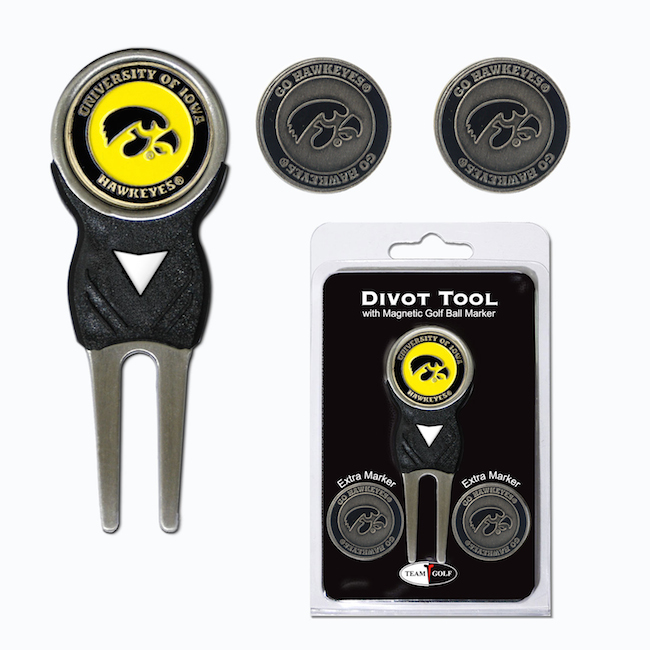 Iowa Hawkeyes 3 Marker Signature Divot Tool Pack