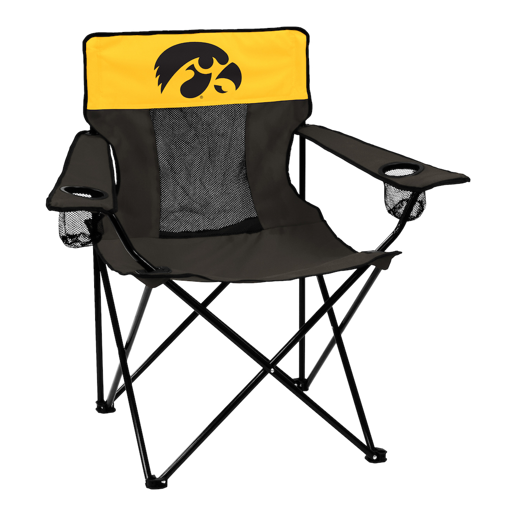 Iowa Hawkeyes ELITE logo folding camp style chair