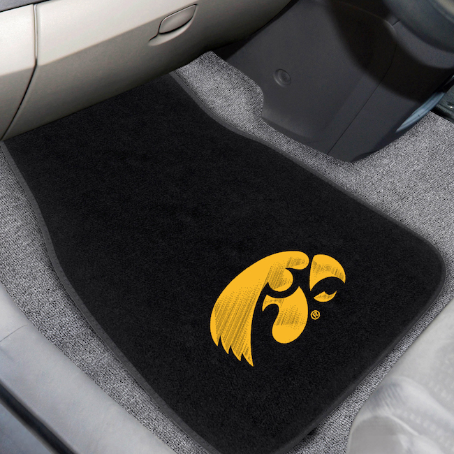 Iowa Hawkeyes Car Floor Mats 17 x 26 Embroidered Pair