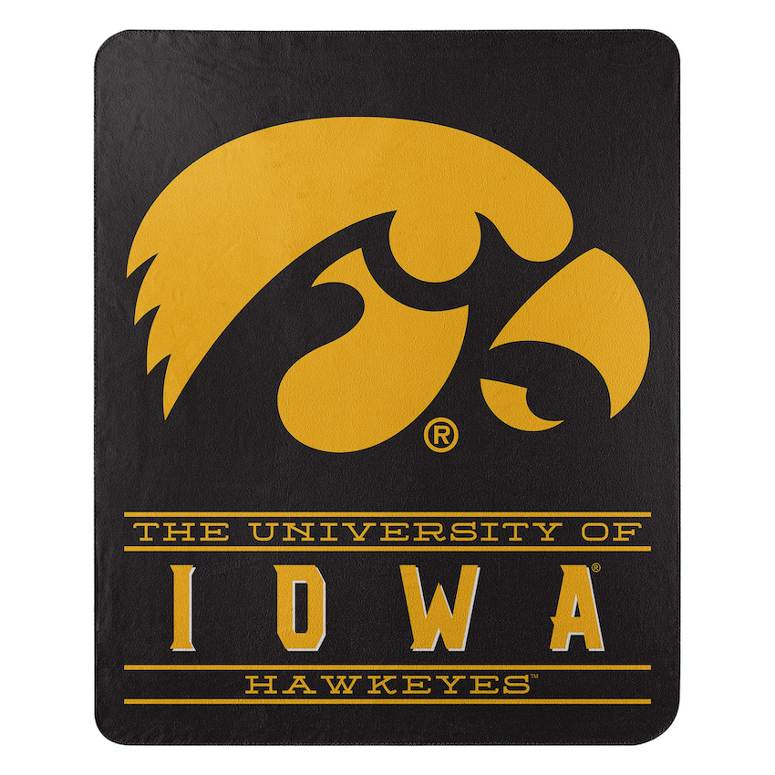 Iowa Hawkeyes Fleece Throw Blanket 50 x 60