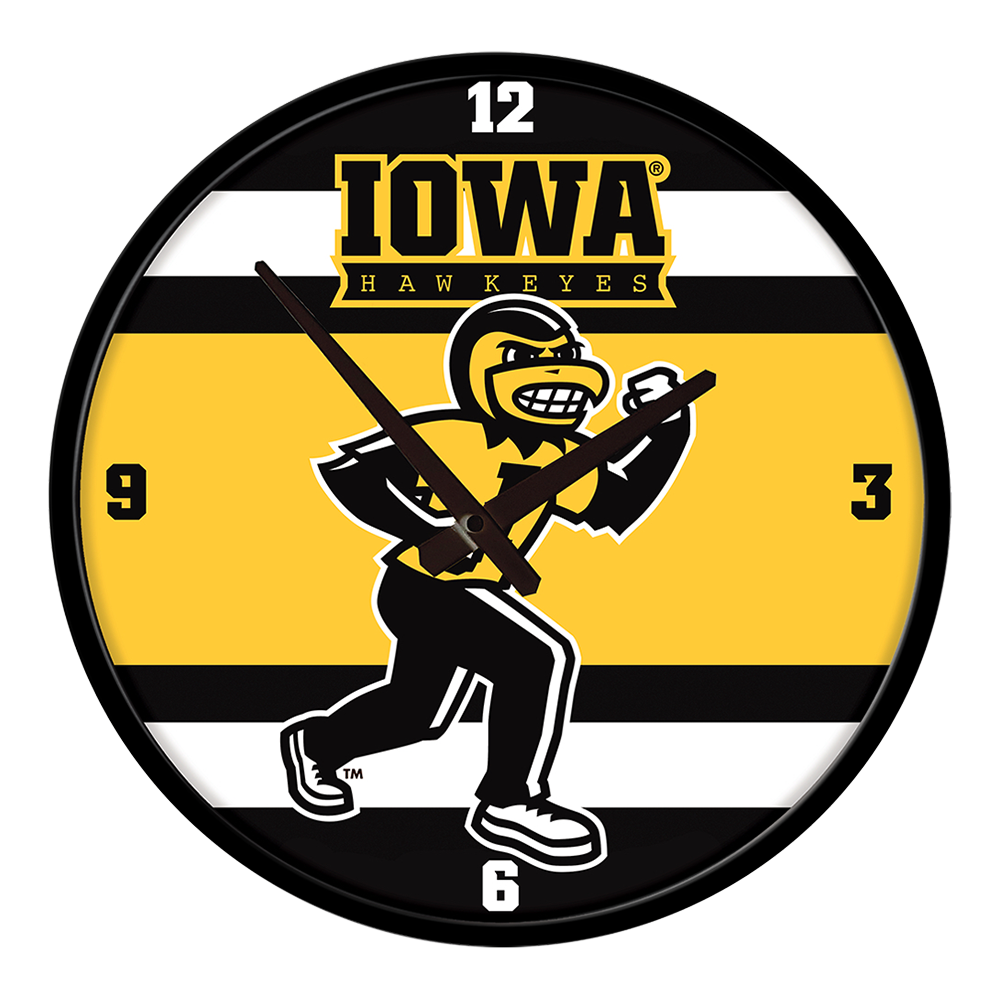 Iowa Hawkeyes Modern Disc Wall Clock