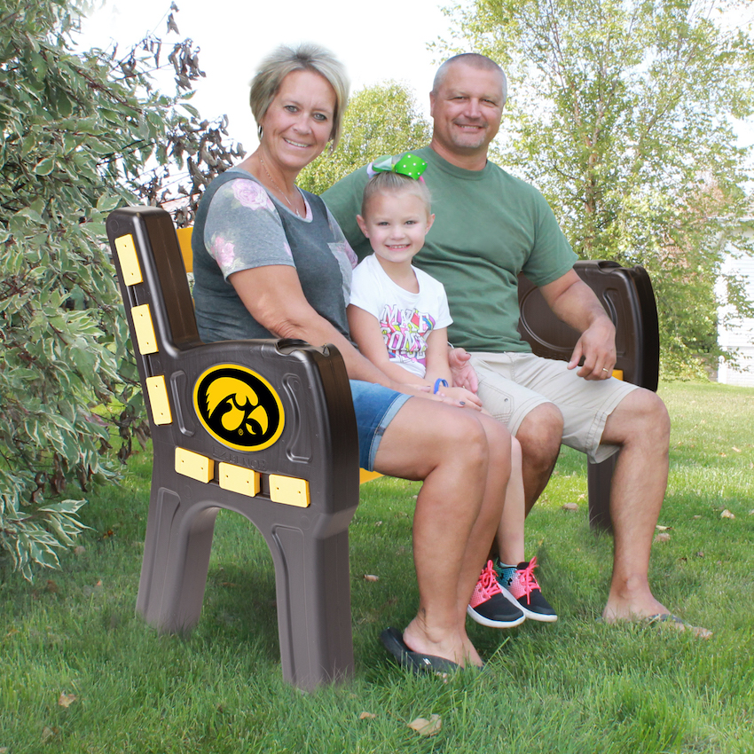 Iowa Hawkeyes Park Bench