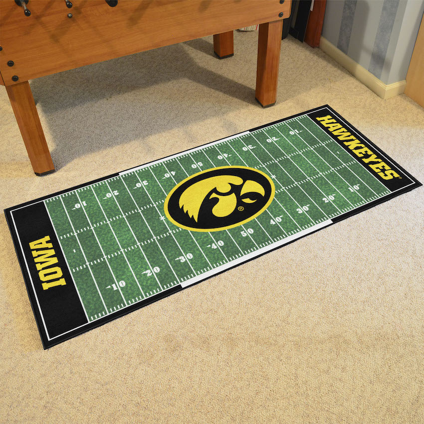 Iowa Hawkeyes 30 x 72 Football Field Carpet Runner