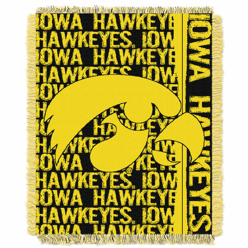 Iowa Hawkeyes Double Play Tapestry Blanket 48 x 60