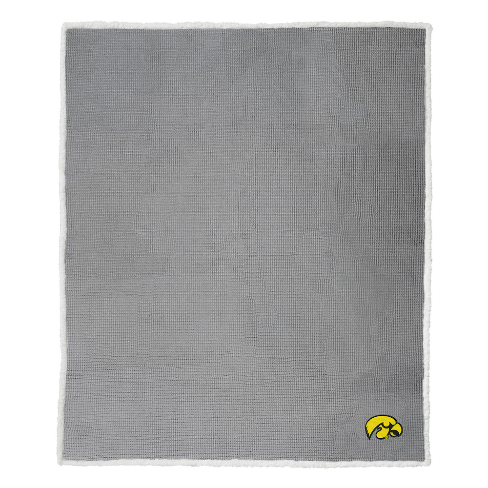 Iowa Hawkeyes Waffle Sherpa Throw Blanket