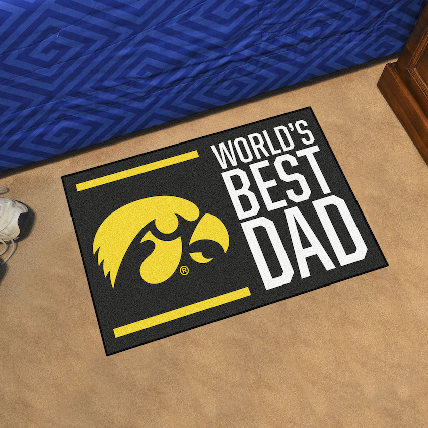 Iowa Hawkeyes 20 x 30 WORLDS BEST DAD Floor Mat