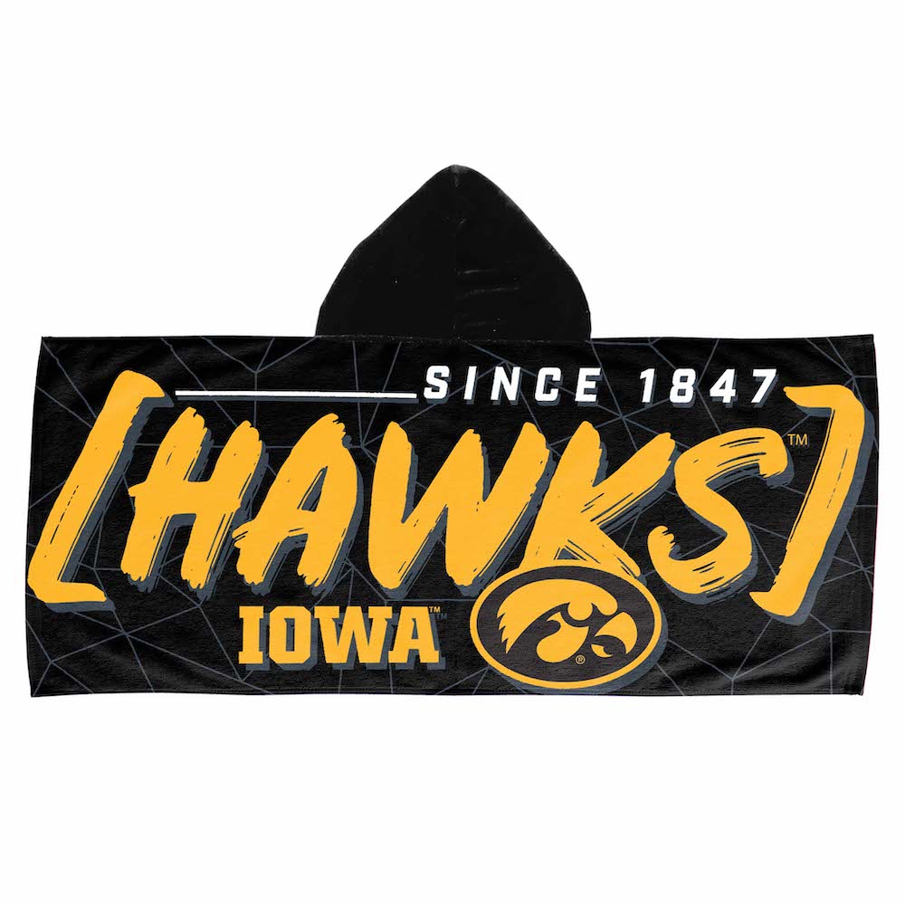 Iowa Hawkeyes Youth Hooded Beach Towel