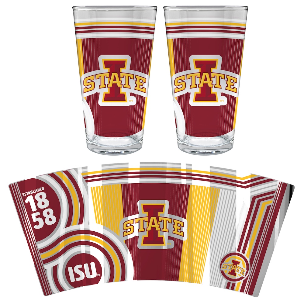 Iowa State Cyclones COOL VIBES 2 pc Pint Glass Set