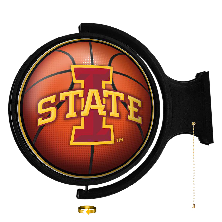 Iowa State Cyclones LED Rotating Wall Sign ~ BASKETBALL