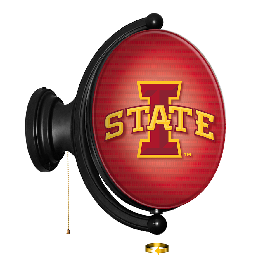 Iowa State Cyclones LED Rotating Wall Sign ~ OVAL