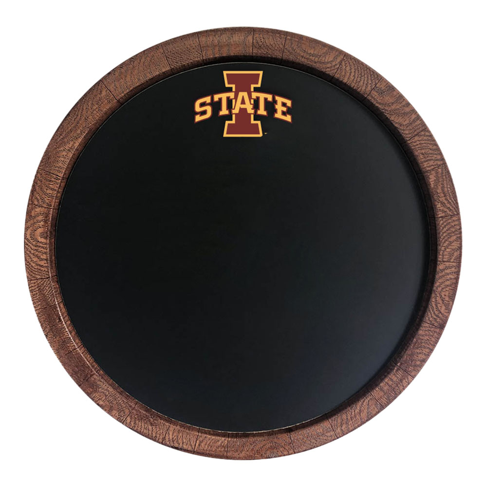 Iowa State Cyclones Chalkboard FAUX Barrel Top Sign