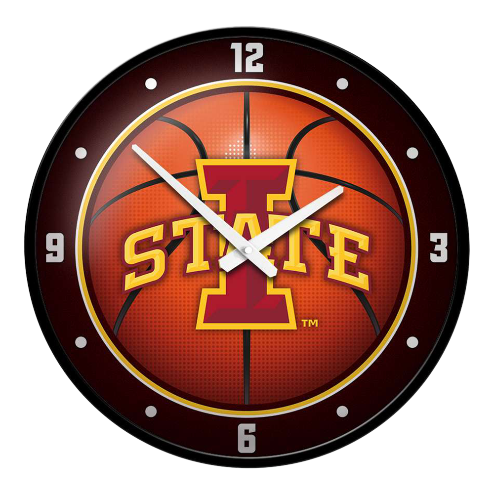 Iowa State Cyclones Modern Disc BASKETBALL Wall Clock