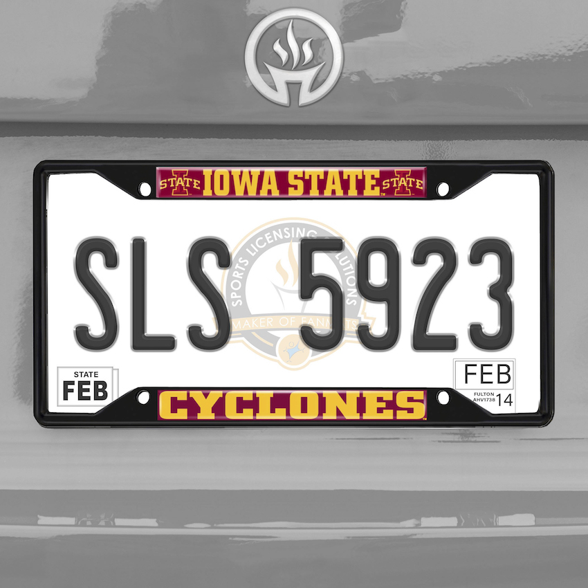 Iowa State Cyclones Black License Plate Frame