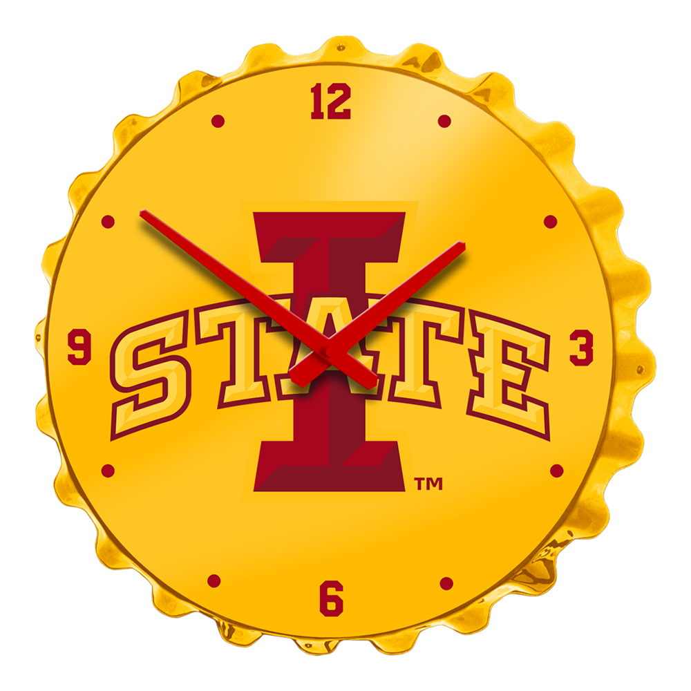 Iowa State Cyclones Bottle Cap Wall Clock