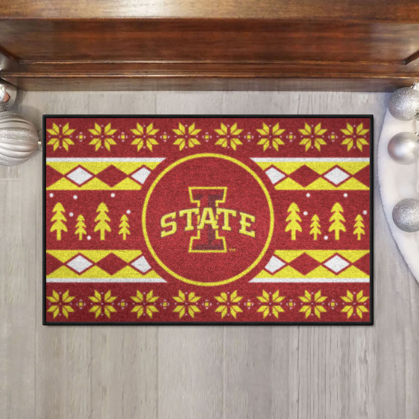 Iowa State Cyclones HOLIDAY SWEATER 20 x 30 STARTER Floor Mat