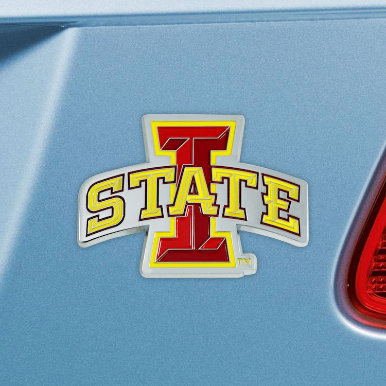 Iowa State Cyclones Color Metal Auto Emblem