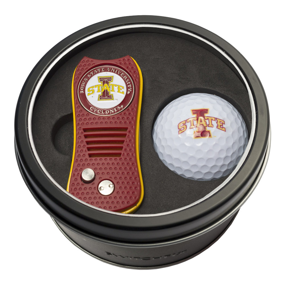 Iowa State Cyclones Switchblade Divot Tool and Golf Ball Gift Pack