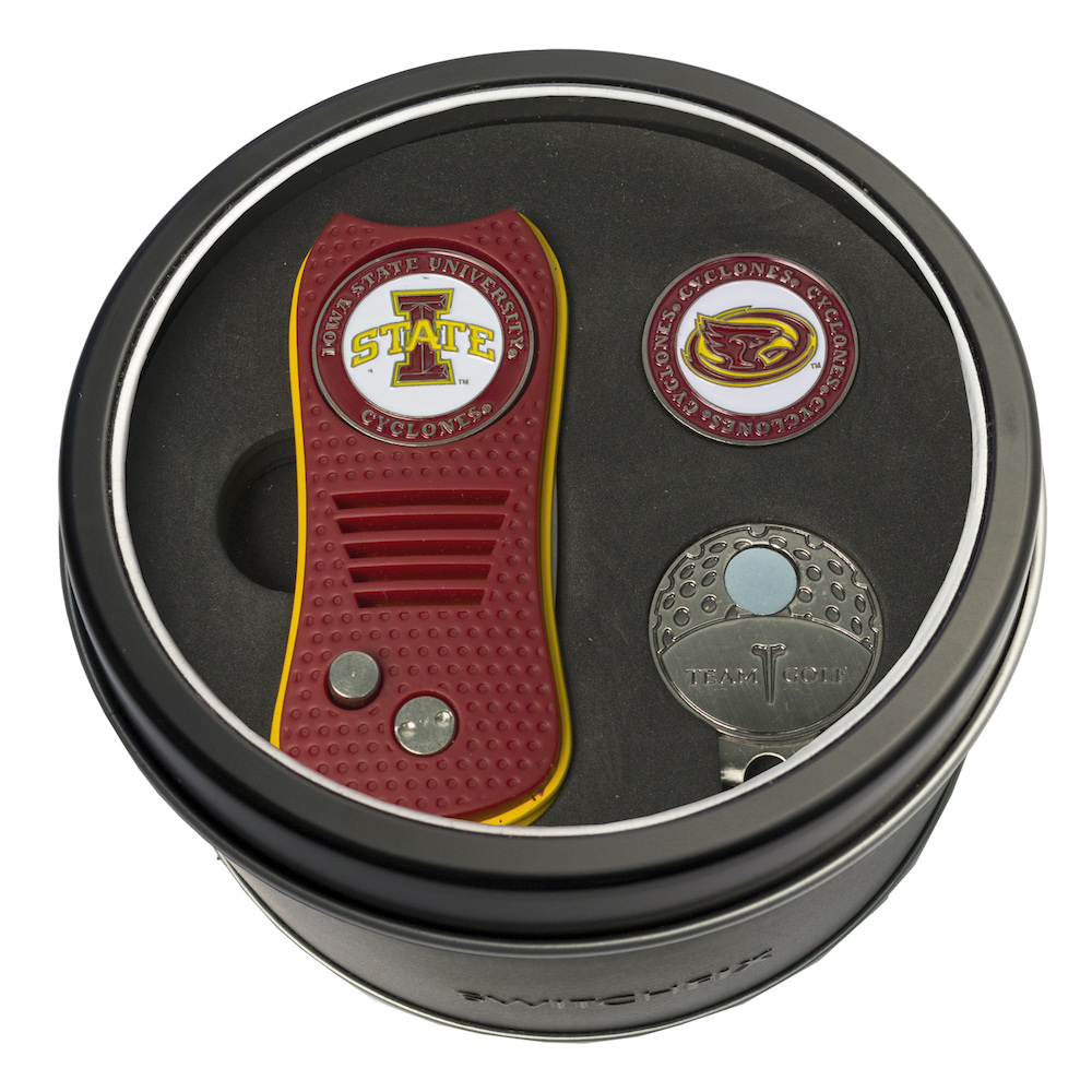 Iowa State Cyclones Switchblade Divot Tool Cap Clip and Ball Marker Gift Pack