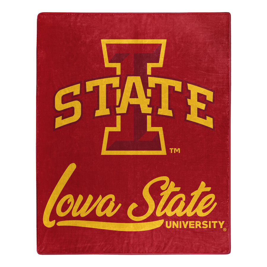 Iowa State Cyclones Plush Fleece Raschel Blanket 50 x 60