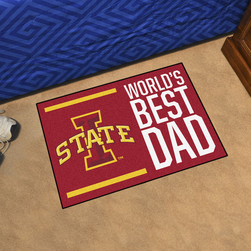 Iowa State Cyclones 20 x 30 WORLDS BEST DAD Floor Mat