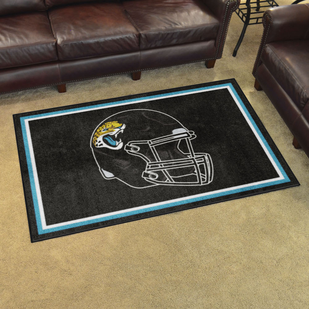 Jacksonville Jaguars 4x6 Area Rug - Helmet Logo