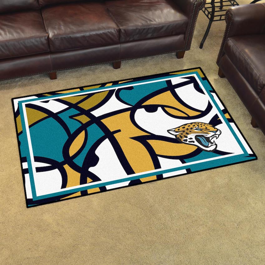 Jacksonville Jaguars 4x6 Quick Snap Area Rug