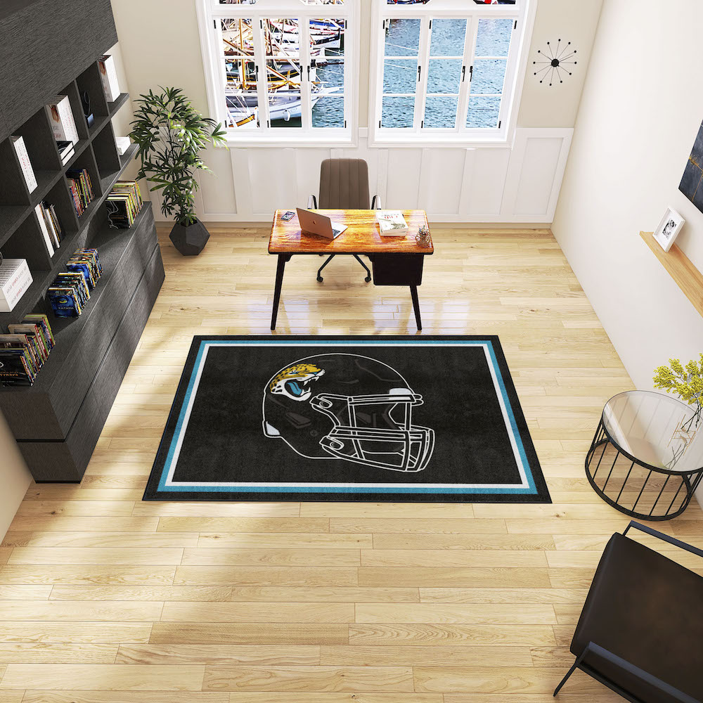 Jacksonville Jaguars 5x8 Area Rug - Helmet Logo