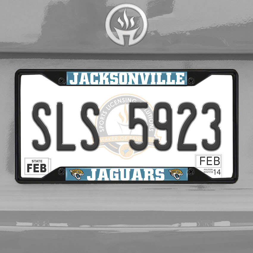 Jacksonville Jaguars Black License Plate Frame