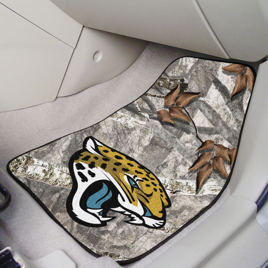 Jacksonville Jaguars Carpeted Camouflage Car Floor Mats 18 x 27 inch