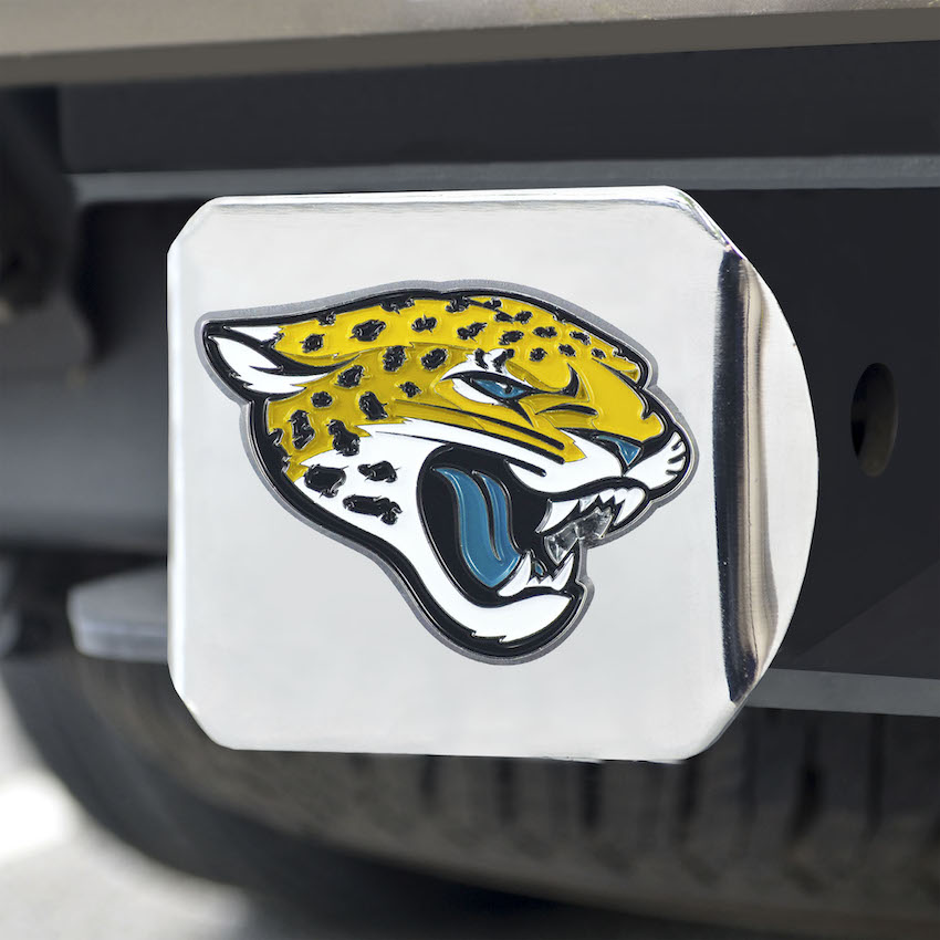 Jacksonville Jaguars Color Chrome Trailer Hitch Cover