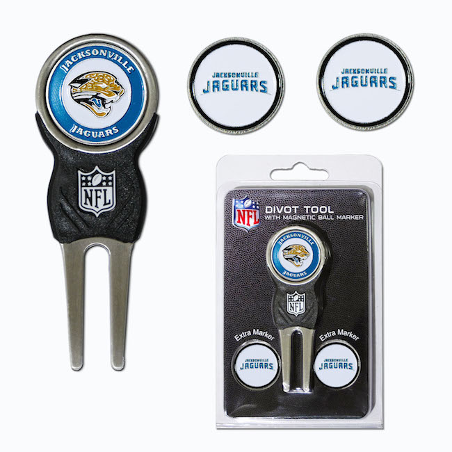 Jacksonville Jaguars 3 Marker Signature Divot Tool Pack