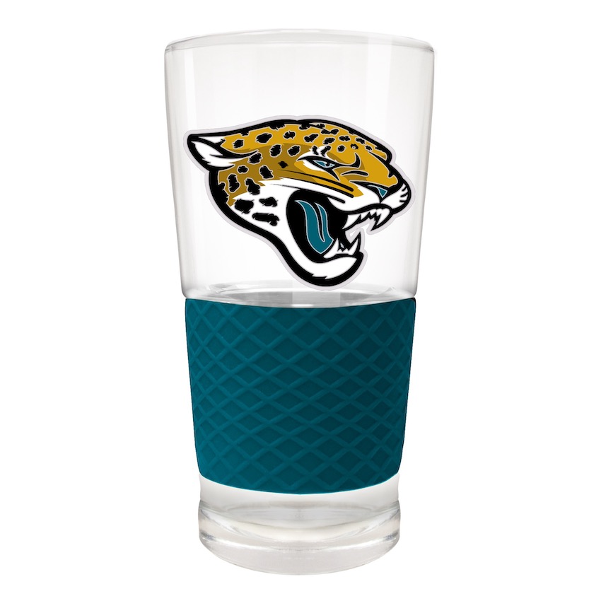 Jacksonville Jaguars 22 oz Pilsner Glass with Silicone Grip