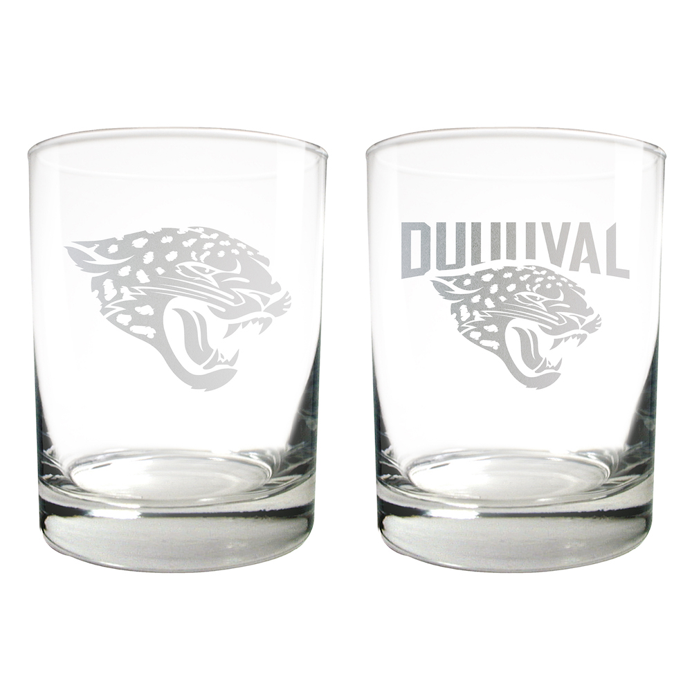 Jacksonville Jaguars 2pc Rocks Glass Set