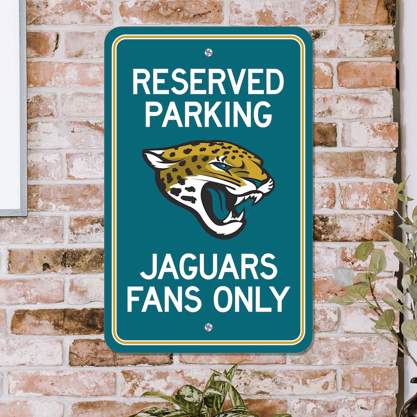 JACKSONVILLE JAGUARS FOOTBALL RESERVED PARKING sign - Old Time Signs